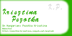 krisztina pszotka business card